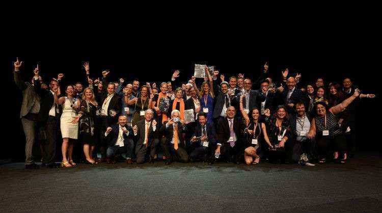 Los premiados en el World Routes 2018 (Foto TA)